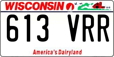 WI license plate 613VRR