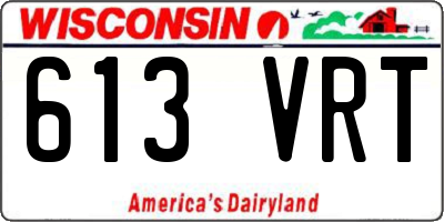 WI license plate 613VRT