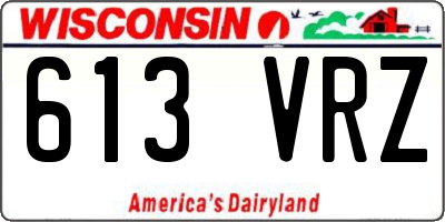 WI license plate 613VRZ