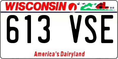 WI license plate 613VSE