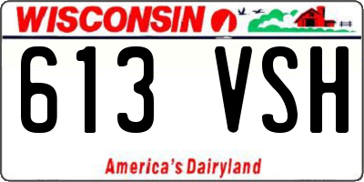 WI license plate 613VSH