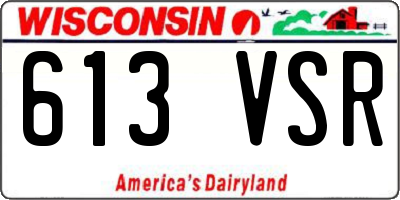 WI license plate 613VSR