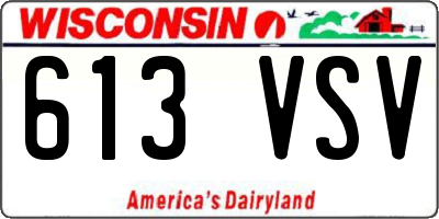 WI license plate 613VSV