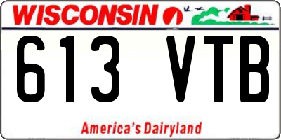 WI license plate 613VTB