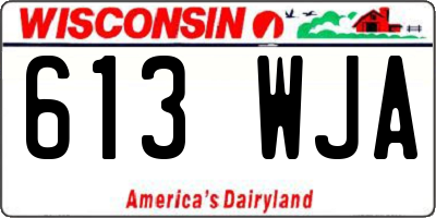 WI license plate 613WJA