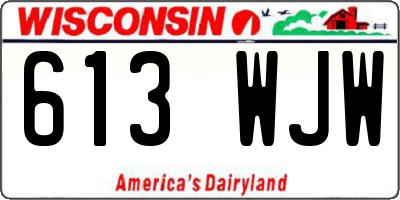 WI license plate 613WJW