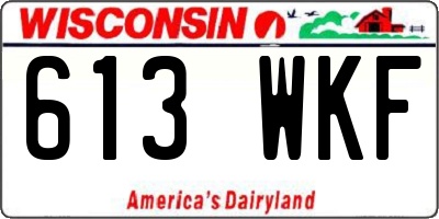 WI license plate 613WKF