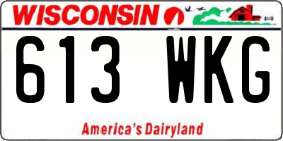 WI license plate 613WKG