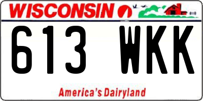 WI license plate 613WKK