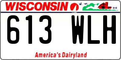 WI license plate 613WLH