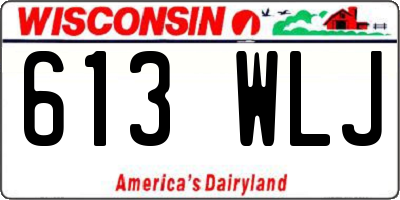 WI license plate 613WLJ