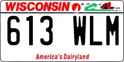 WI license plate 613WLM