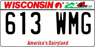 WI license plate 613WMG