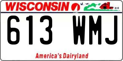 WI license plate 613WMJ