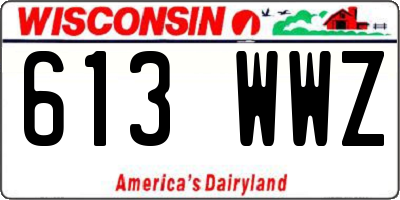 WI license plate 613WWZ