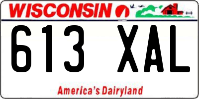 WI license plate 613XAL