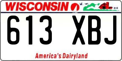WI license plate 613XBJ