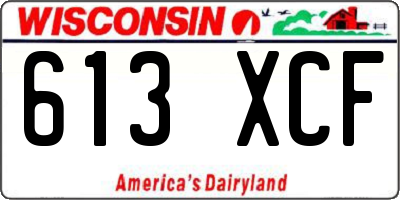 WI license plate 613XCF