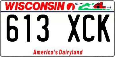WI license plate 613XCK