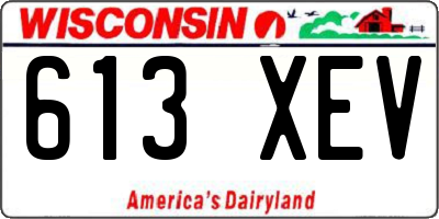 WI license plate 613XEV