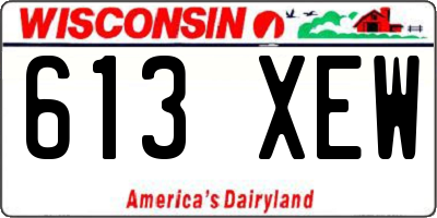 WI license plate 613XEW