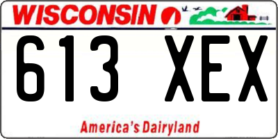 WI license plate 613XEX