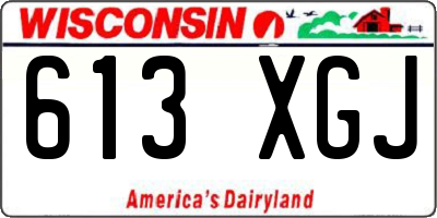 WI license plate 613XGJ