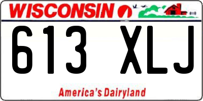 WI license plate 613XLJ