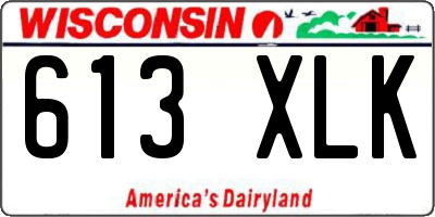 WI license plate 613XLK