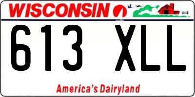 WI license plate 613XLL