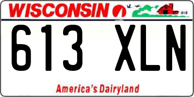 WI license plate 613XLN