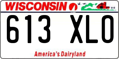 WI license plate 613XLO