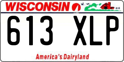 WI license plate 613XLP
