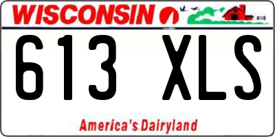 WI license plate 613XLS