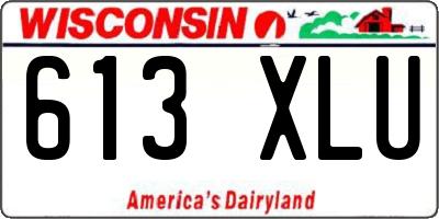 WI license plate 613XLU