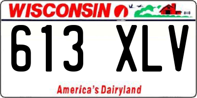 WI license plate 613XLV