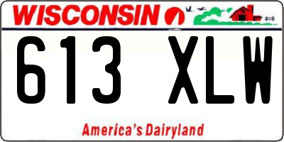 WI license plate 613XLW