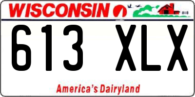 WI license plate 613XLX