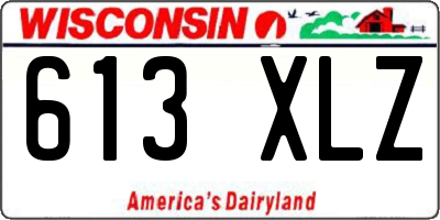 WI license plate 613XLZ