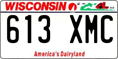 WI license plate 613XMC