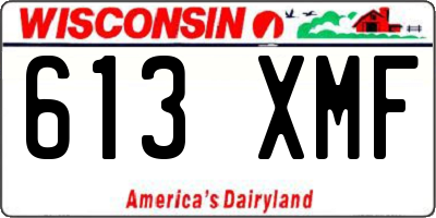 WI license plate 613XMF