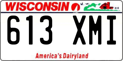 WI license plate 613XMI