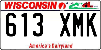 WI license plate 613XMK
