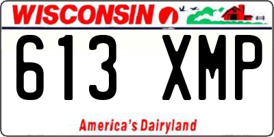 WI license plate 613XMP