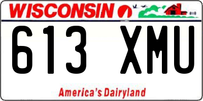 WI license plate 613XMU