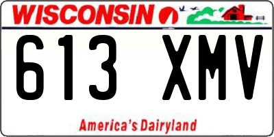WI license plate 613XMV