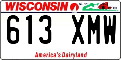 WI license plate 613XMW