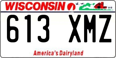 WI license plate 613XMZ