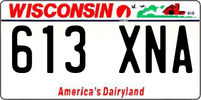 WI license plate 613XNA
