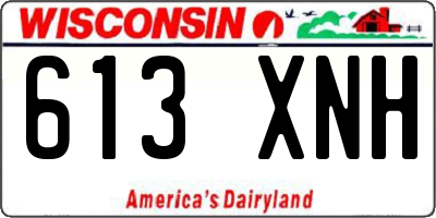 WI license plate 613XNH